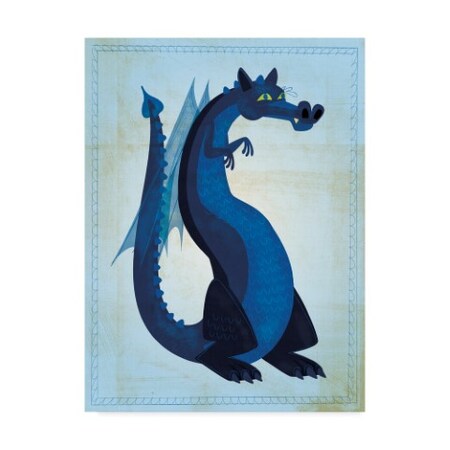 Trademark Fine Art John W. Golden 'Blue Dragon' Canvas Art, 14x19 ALI30768-C1419GG